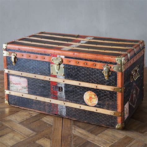 goyard travel trunk|vintage goyard trunk for sale.